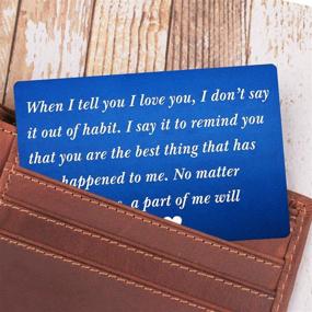 img 2 attached to 💼 Stylish Engraved Metal Card Insert Wallet: A Must-Have Men's Accessory for Wallets, Card Cases & Money Organizers