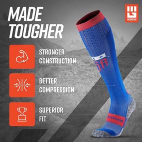 img 3 attached to MudGear USA Compression Socks Patriotic