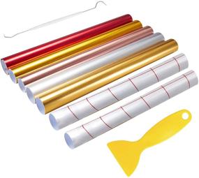 img 3 attached to 🌈 Assorted Color Vinyl Sheets with Adhesive Backing for Cutters and Crafts