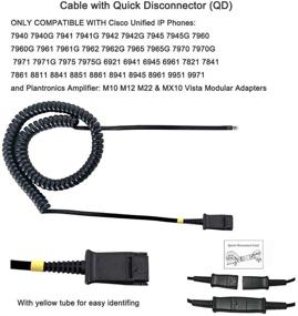 img 2 attached to 📞 Emaiker Cisco Phone Headset: 1 Ear Call Center Office Telephone Headset with U10 RJ9 Adaptor - Compatible with Cisco CP-7841, 7931G, 7940, 7941G, 7942G, 7945G, 7960, 7961G, 7962G, 7965G, 7970, 8841, 8865, 8961, 9951