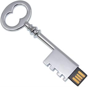 img 4 attached to 🔑 Новинка USB 2.0 Флэш-накопитель - 8 ГБ металлическая USB-флешка в форме ключа цвета серебро | Идеальный свадебный подарок от Kepmem