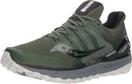 👟 olive black saucony xodus men's fashion sneakers - stylish shoes for men logo