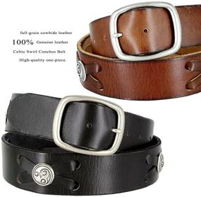 img 1 attached to 🤠 Authentic Western X Laced Casual Men's Leather Accessories