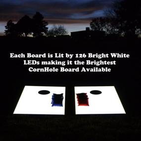 img 2 attached to 🎯 GoSports White LED Cornhole Bean Bag Toss Game Set - Premium Light Up Option