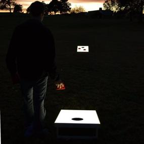 img 3 attached to 🎯 GoSports White LED Cornhole Bean Bag Toss Game Set - Premium Light Up Option