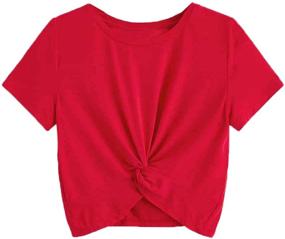 img 4 attached to Milumia Girls Casual Twist Sleeve Girls' Clothing