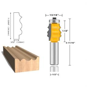 img 1 attached to Набор фрезерных бит "Complete Picture Frame Making" - набор из трех высококачественных битов с хвостовиком 1/2 дюйма для фрезерного станка от OLETBE.