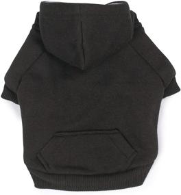 img 3 attached to 🐶 Zack & Zoey Fleece-Lined Hoodie for Dogs, 12" Small, Black - Warm and Stylish Pet Apparel