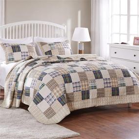 img 4 attached to 🌈 Vibrant Multicolor Twin Quilt Set: Greenland Home 2-Piece Oxford