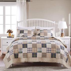 img 3 attached to 🌈 Vibrant Multicolor Twin Quilt Set: Greenland Home 2-Piece Oxford