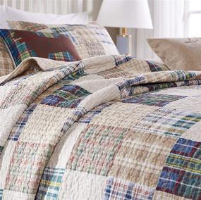 img 2 attached to 🌈 Vibrant Multicolor Twin Quilt Set: Greenland Home 2-Piece Oxford