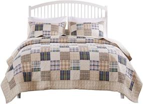img 1 attached to 🌈 Vibrant Multicolor Twin Quilt Set: Greenland Home 2-Piece Oxford