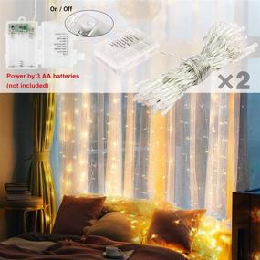 img 3 attached to LIGEDMAS 2 Pack 22.6Ft 66 Led Fairy Lights: 🎄 Battery Operated with Timer, 8 Modes, Waterproof Indoor/Outdoor Christmas Lights