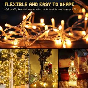 img 2 attached to LIGEDMAS 2 Pack 22.6Ft 66 Led Fairy Lights: 🎄 Battery Operated with Timer, 8 Modes, Waterproof Indoor/Outdoor Christmas Lights