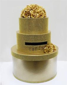 img 1 attached to 🎉 BTSD-home 10 Yard Acrylic Rhinestone Diamond Ribbon Set - 4 Row 10 Yard and 8 Row 10 Yard - Ideal for Wedding Cakes, Birthday Decorations, Baby Showers, Arts and Crafts - Gold - 2 Rolls