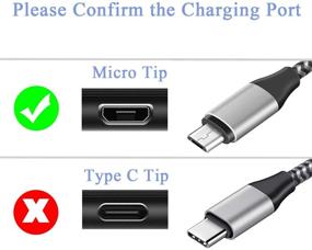 img 3 attached to 🔌 3 Pack 6 Ft Micro Charger Cables - USB Charging Cord Replacements for Samsung Tablet Galaxy Tab A 10.1 (2016), 8.0 (2015,2018), Tab E, S2, Tab 4, Tab A 9.7, 7.0(2016) - Durable Nylon Braided Cables