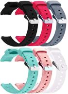 📦 6-pack soft silicone bands for letsfit iw1/ew1 smart watch - replacement quick release bands for men & women (not compatible with id205l & id205s) logo