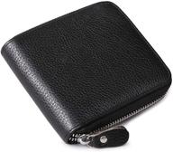 🕴️ black men's accessories: veeskyee fiber zipper wallets in wallets, card cases & money organizers logo