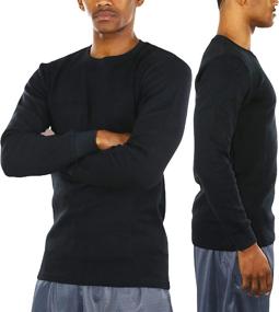 img 1 attached to 👕 Premium Waffle Thermal Long Sleeve Crewneck Shirt for Men - Heavy or Medium Weight Option by ToBeInStyle