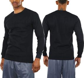 img 3 attached to 👕 Premium Waffle Thermal Long Sleeve Crewneck Shirt for Men - Heavy or Medium Weight Option by ToBeInStyle