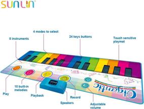img 2 attached to 🎹 SUNLIN Keyboard Instrument for Toddlers: A 71X29-Inch Musical Wonderland