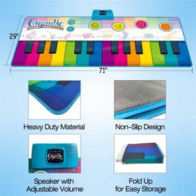 img 1 attached to 🎹 SUNLIN Keyboard Instrument for Toddlers: A 71X29-Inch Musical Wonderland