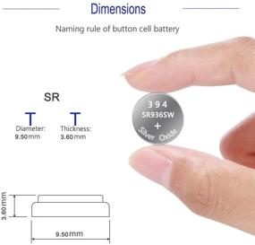 img 2 attached to ⌚ 394 SR936SW Watch Battery 1.55V - Long-lasting Silver Oxide Button Cell - Pack of 10