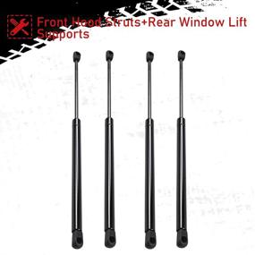 img 3 attached to 🔧 High-Quality Youxmoto Front Hood and Rear Window Lift Supports for 2002-2007 Jeep Liberty - Pack of 4