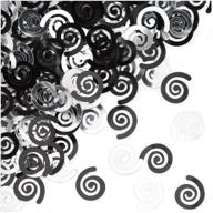 creative converting confetti swirls black logo