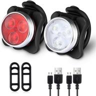 🚴 usb rechargeable bike light set - defurhome led headlight and taillight combo, super bright front and rear bicycle lights, 650 mah battery, 4 light modes, ipx4 waterproof, includes 2 usb cables and 4 straps logo