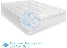 img 3 attached to Queen Size EcoPEDIC 2.5-Inch MemoryLOFT Mattress Topper with 100% Cotton Cover in White