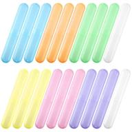 🦷 portable toothbrush storage case holder - set of 20, 7 assorted colors - travel-friendly toothpaste case cover protector logo