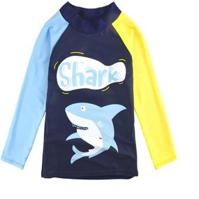 img 1 attached to Slalxiu Swimsuit 2 Piece Bathing Swimwear Boys' Clothing