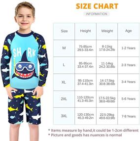 img 3 attached to Slalxiu Swimsuit 2 Piece Bathing Swimwear Boys' Clothing