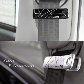 img 3 attached to 🦀 APROFAMILY Регулирующий устройство для безопасности автомобильных ремней безопасности креветочный зажим-затычка для автомобилей - 2 штуки (черный)