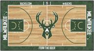 fanmats milwaukee bucks nylon runner small: флормарты милуоки бакс нейлоновый бегунок малый. логотип