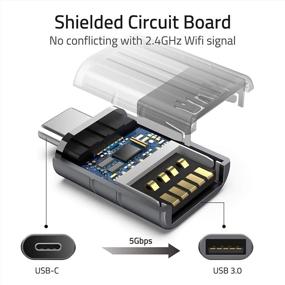 img 1 attached to 💻 Набор из 3 адаптеров USB C к USB A для Chromebook, Pixelbook, Surface Go, Galaxy S Series, Note Series и других устройств с разъемом Type C | Адаптер USB C Male к USB 3.0 Female OTG