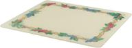 🍳 vance 15 x 12 inch almond grapevine surface saver tempered glass cutting board - top kitchen chopping board for food prep, bpa-free and non-porous логотип