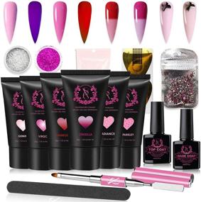 img 4 attached to SXC G-10 Pink Series Nail Kit - 6pcs 30ML Polygel Nail Extension Gel Set for Nail Enhancement, All-in-One Starter Gel Builder Set for Nail Technicians