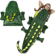 🐊 kids cozy crocodile animal tail blanket - soft and comfortable sleeping bag for movie night, sleepovers, camping and more - fits boys and girls ages 3 to 13 years logo