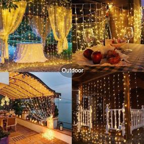 img 2 attached to Curtain String Lights, 300 LED Fairy Lights for Windows, 8 Modes, Waterproof - Perfect for Bedroom Christmas Party Garden Decoration - 3mX3m