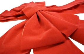 img 1 attached to 🎀 Black Duck Brand Set of 4 Christmas Red Velvet Bows - 26" x 10" 10-Loop Holiday Bows!