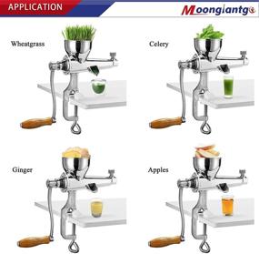 img 2 attached to 🥬 Moongiantgo Stainless Steel Manual Wheatgrass Juicer Extractor - Ideal for Juicing Wheat Grass, Celery, Kale, Spinach, Parsley, Pomegranate, Apple, Grapes, and Other Fruits and Vegetables - Classic Style