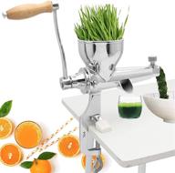 🥬 moongiantgo stainless steel manual wheatgrass juicer extractor - ideal for juicing wheat grass, celery, kale, spinach, parsley, pomegranate, apple, grapes, and other fruits and vegetables - classic style logo