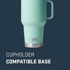 img 3 attached to YETI Rambler 30 oz Travel Mug: Stainless Steel, Vacuum Insulated with Stronghold Lid in Seafoam - Perfect for On-the-Go!