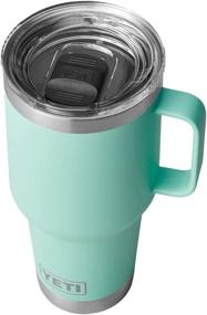 img 4 attached to YETI Rambler 30 oz Travel Mug: Stainless Steel, Vacuum Insulated with Stronghold Lid in Seafoam - Perfect for On-the-Go!