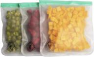 🥘 fresh menu kitchen: extra thick reusable freezer bags - gallon size bags with airtight seal for soups, storage, and freezer meals логотип