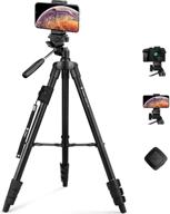 📷 fotopro 59" camera tripod: bluetooth remote, gopro mount, iphone x, canon, nikon, samsung logo