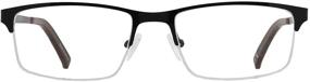 img 3 attached to 👓 5-Pack Men's Eyecedar Half-Frame Rectangle Reading Glasses with Spring Hinges & Tinted Blue Light Blocking Readers 2.50