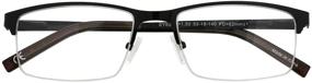 img 2 attached to 👓 5-Pack Men's Eyecedar Half-Frame Rectangle Reading Glasses with Spring Hinges & Tinted Blue Light Blocking Readers 2.50